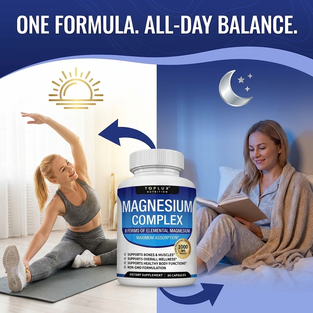 Toplux Magnesium Complex 8 Essential Magnesium Supplement