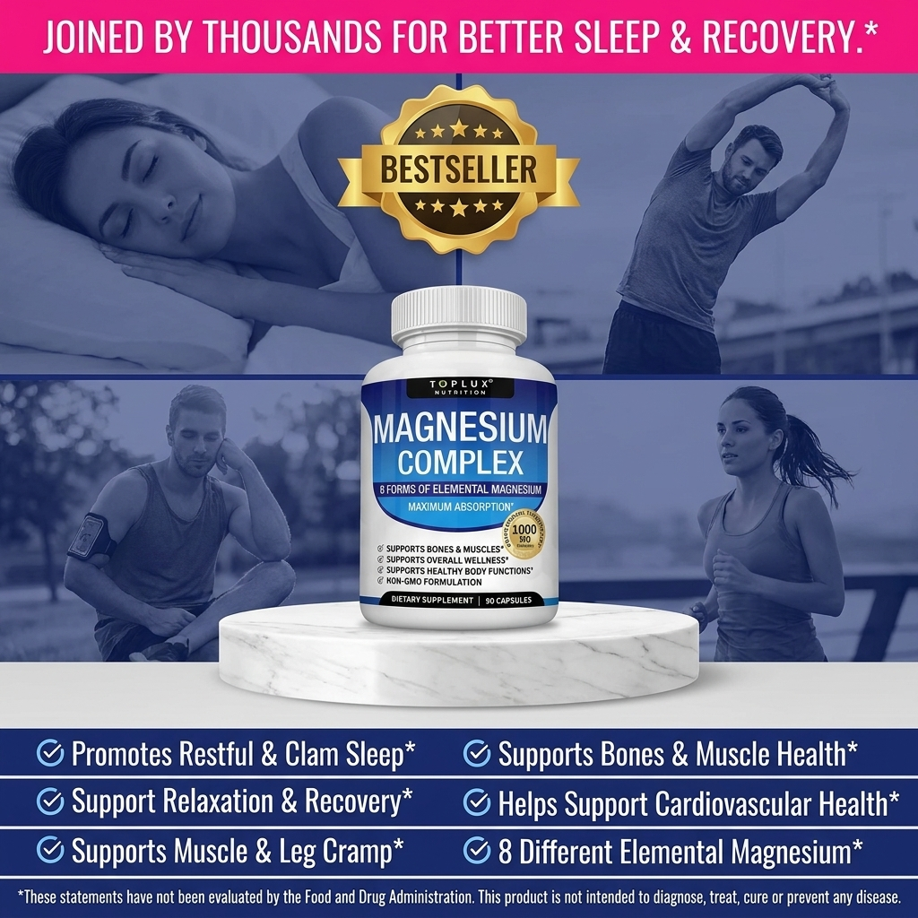Toplux Magnesium Complex 8 Essential Magnesium Supplement