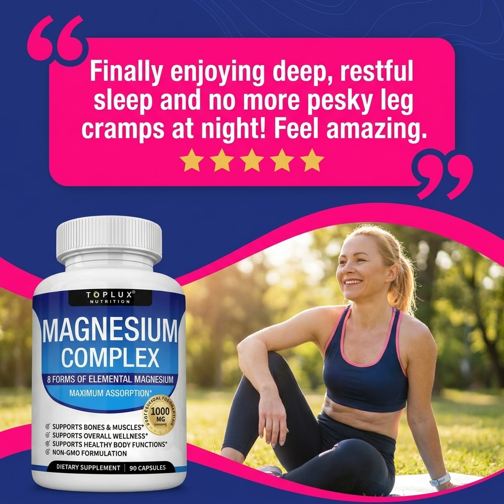 Toplux Magnesium Complex 8 Essential Magnesium Supplement